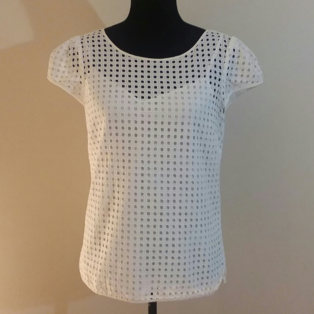 Vineyard Vines White Top 100% Cotton Size 8